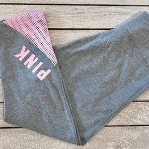 PINK Yoga Leggings with Mesh Crop 19"